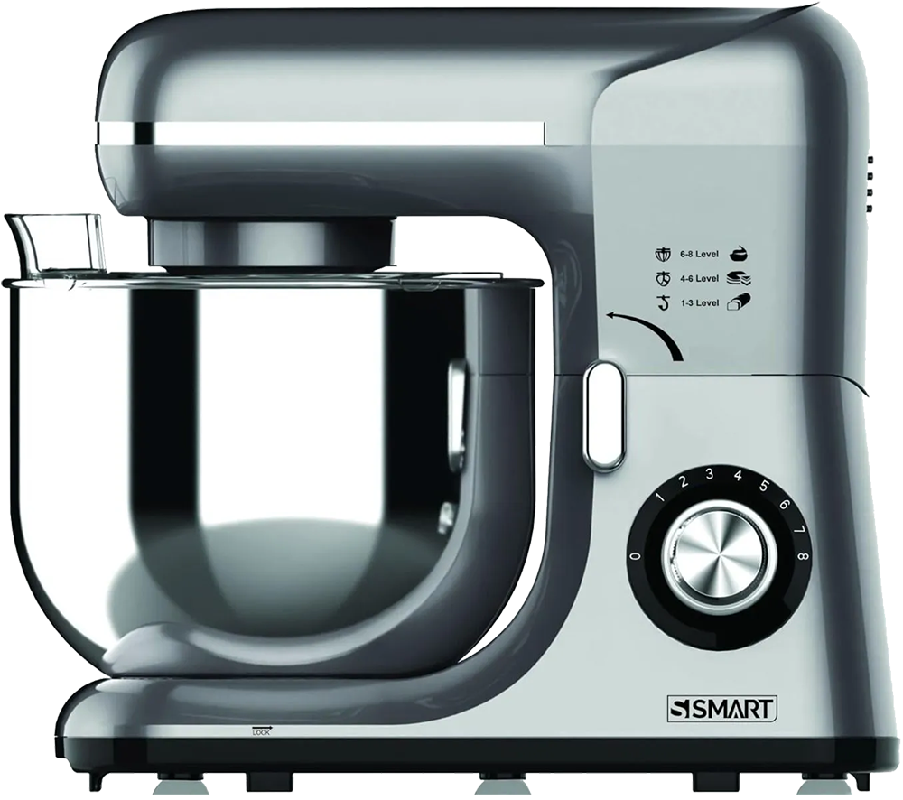 Smart Stand Mixer, 1500 Watts, 7 Liter, 8 Speeds, Silver Led, SBM5502LS