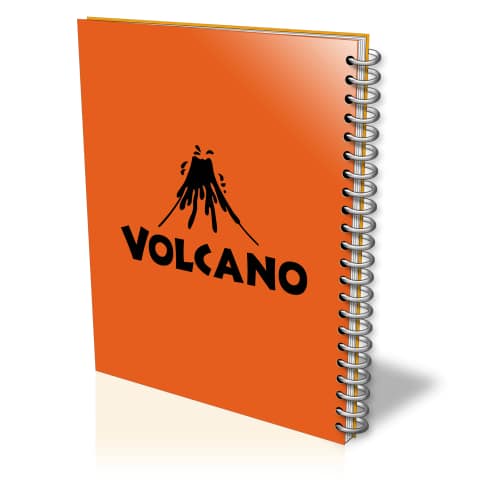 Volcano Wired Notebook , 200 Sheets  23x16.5, 5 Subjects