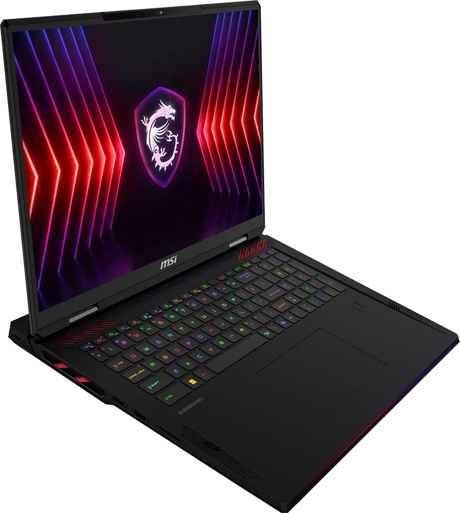 MSI Laptop Raider 18 HX A14VIG Intel Core I9-14900HX, 32GB RAM, 2TB SSD Hard Disk, NVIDIA GeForce RTX™ 4090, 16GB, 18" QHD+ Display, Windows 11 Home, Black