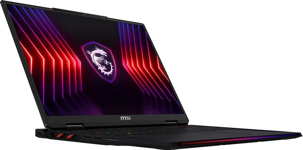 MSI Laptop Raider 18 HX A14VIG Intel Core I9-14900HX, 32GB RAM, 2TB SSD Hard Disk, NVIDIA GeForce RTX™ 4090, 16GB, 18" QHD+ Display, Windows 11 Home, Black