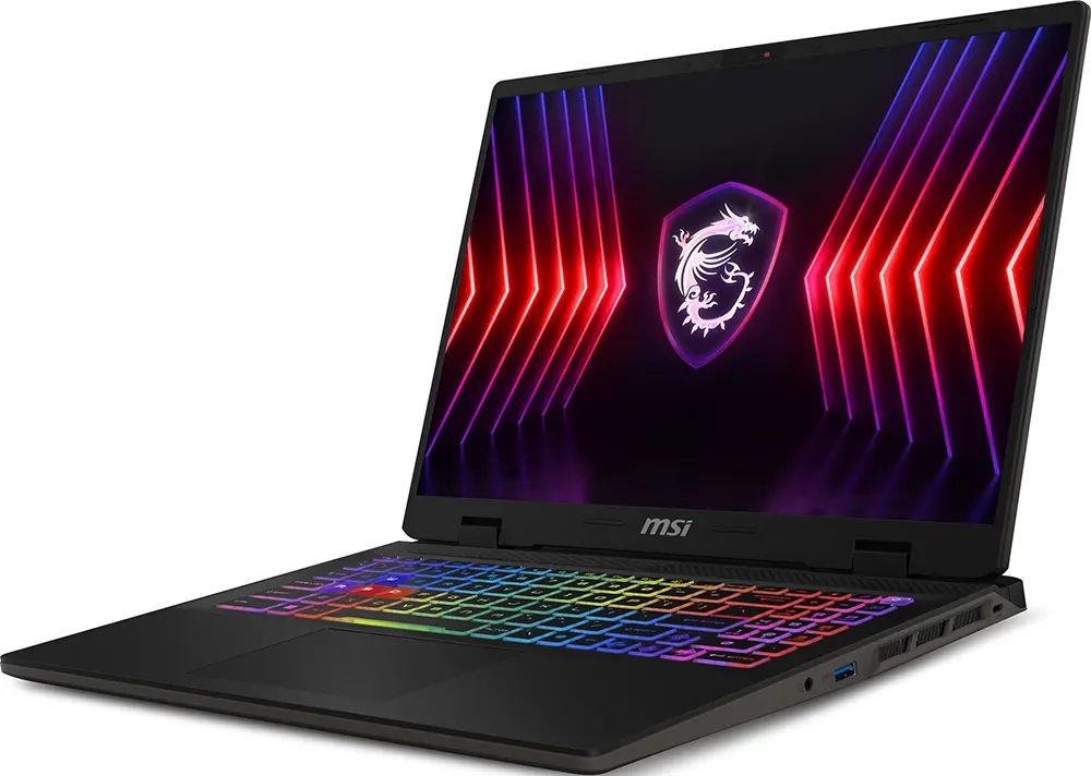Laptop MSI Sword 16 HX B13VFKG-687EG , Intel® Core™ I7-13700HX, 16GB RAM, 512 GB SSD Hard Disk, NVIDIA® GeForce RTX™ 4060 Memory 8GB GDDR6 Graphics Card, 16 Inch FHD Display, Windows 11 Home, Black