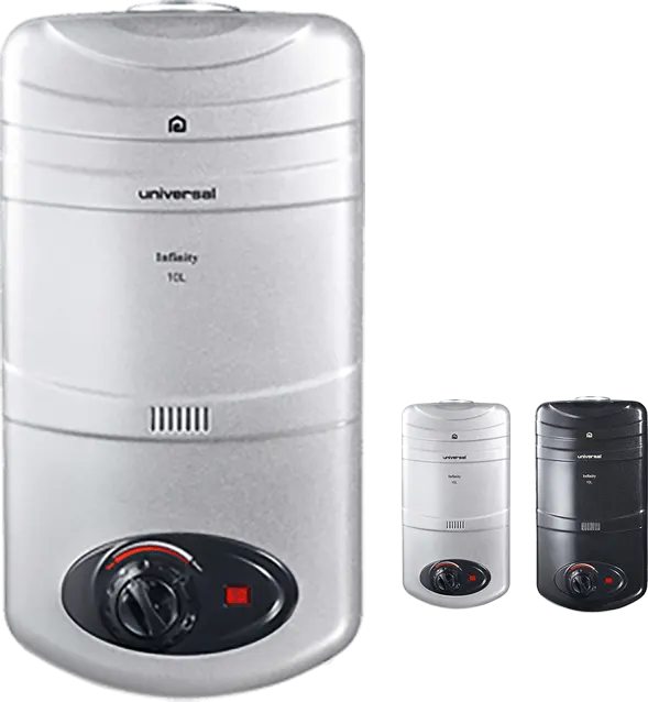 سخان مياه غاز يونيفرسال انفينيتى ، 6 لتر، غاز طبيعي، شاشة رقمية، أدابتور، ألوان متعددة