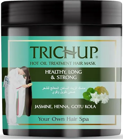ماسك الزيت الساخن المعالج لشعر صحي و طويل و قوي بالياسمين والحنه من تريتشوب، 450 مل