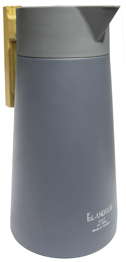 Al-Andalos Thermos , 2 Liters , inner Steel Heart , Grey Color