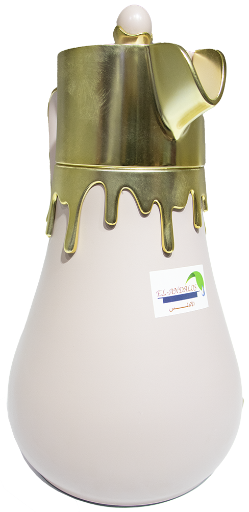 Al-Andalos Thermos , 1 Liter , Inner Stainless Steel , Rose Gold Color