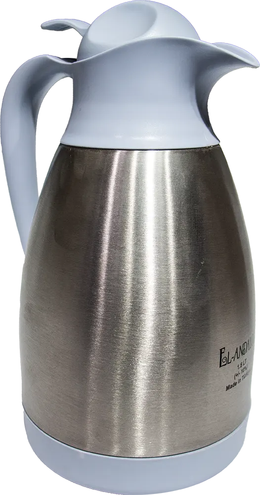 Al-Andalos Thermal Tea Thermos 1.5L, Stainless Steel Inner, Sky Blue