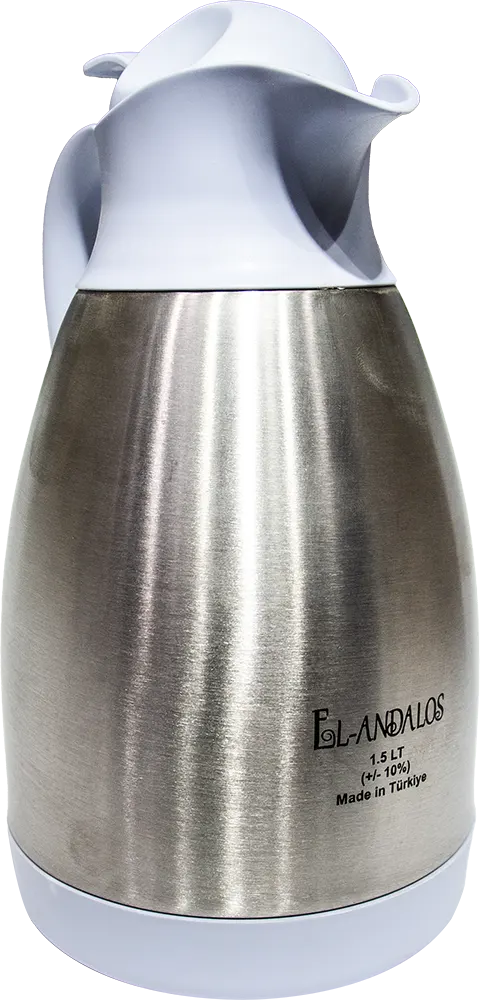 Al-Andalos Thermal Tea Thermos 1.5L, Stainless Steel Inner, Sky Blue