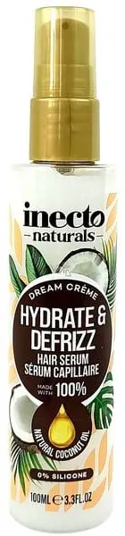 Inecto Naturals Hydrate& Defrizz Hair Serum With Pure Coconut Oil, 100Ml