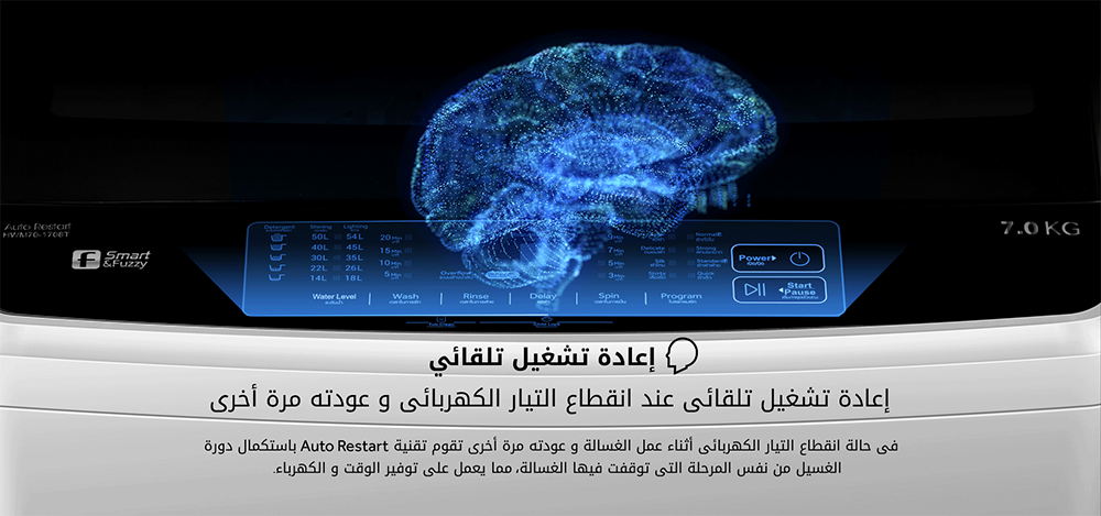 غسالة ملابس فوق اتوماتيك هاير تحميل علوي ، 10 كيلو ، شاشة ديجيتال ، باب هيدروليك ، سيلفر ، HWM100-316S6