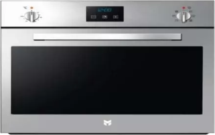 MENEGHETTI-OMGG D95 CXL T LI Built-in oven, 90 cm, 91 liters, gas, digital screen, cooling fan and distribution fan, grill, automatic ignition, stainless steel