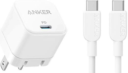 Anker Fast Charger, Foldable, 20W, TYPE-C Cable, White, B2149P22