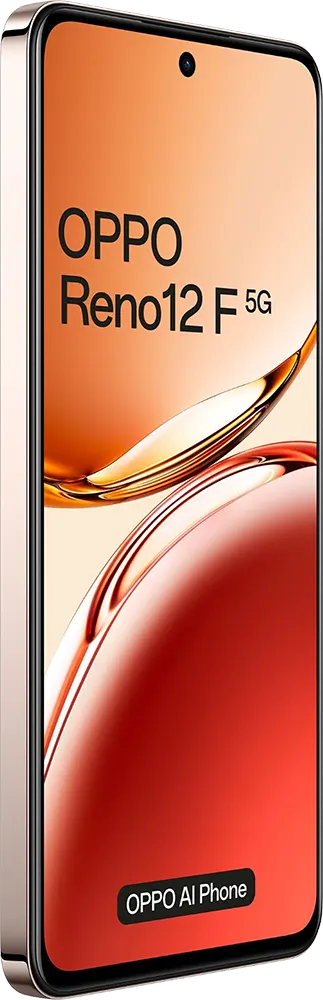 Oppo Reno 12 F Dual SIM Mobile , 256GB Memory, 12GB RAM, 5G, Amber Orange