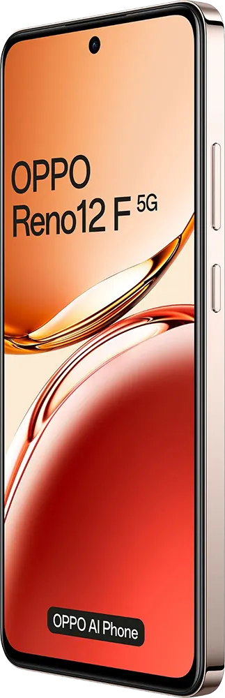 Oppo Reno 12 F Dual SIM Mobile , 256GB Memory, 12GB RAM, 5G, Amber Orange