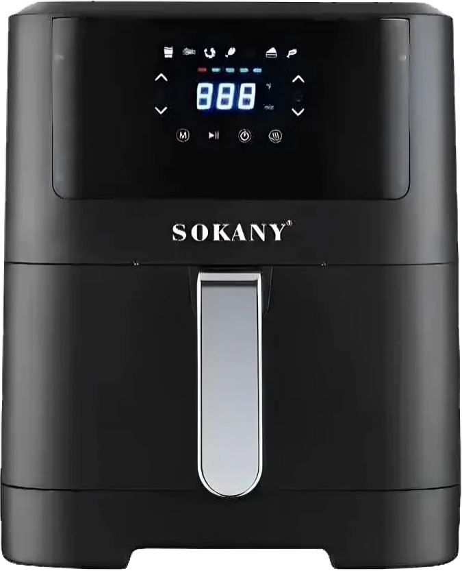 قلاية هوائية سوكاني، 2000 وات، 8 لتر، شاشة تاتش ديجيتال، أسود، SK-8043