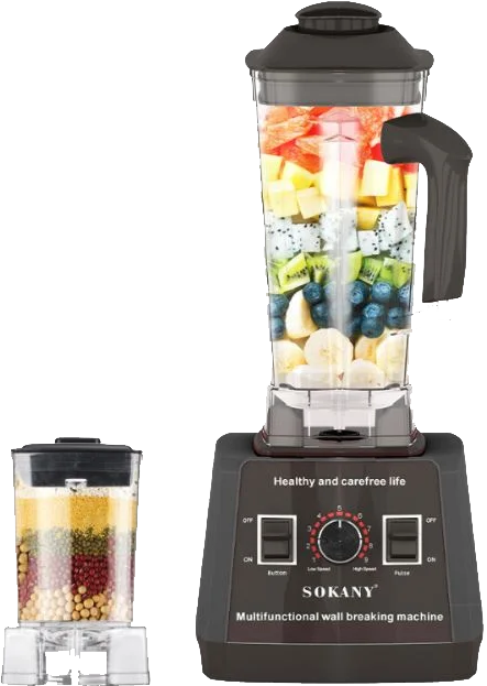 خلاط سوكاني 5000وات 2.5 لتر واحد مطحنة SOKANY-SK-666N(بضمان المغربي17355)