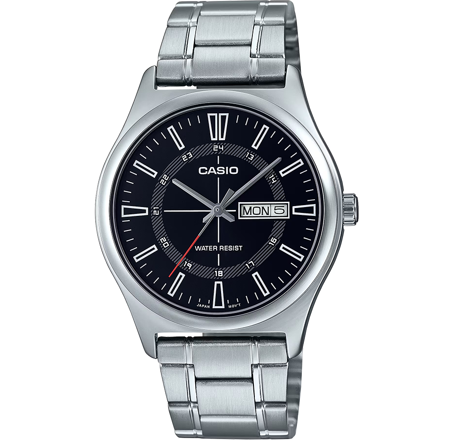 Casio Men's Watch, Analog, Round Design, Silver Strap Stainless Steel, Silver, MTP-V006D-1CUDF