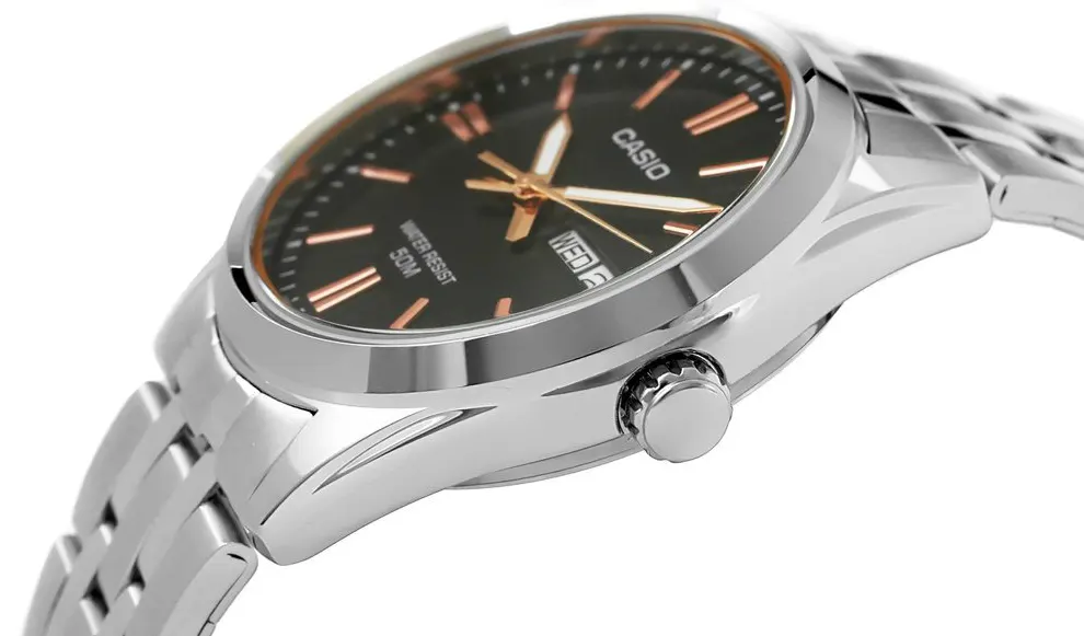 ساعة كاسيو رجالي، عقارب، سوار ستانلس ستيل، فضي، MTP.1335D.1A2VDF