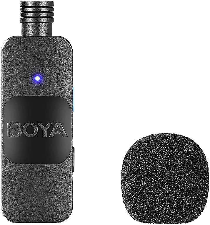BOYA Wireless Microphone, Type-C, Noise Reduction, LED Indicator, Black, BY-V10