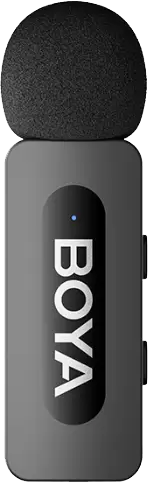 BOYA Wireless Microphone Combo, Dual Channel, LIGHTNING and Type-C, Noise Cancelling, Black, BY-V3