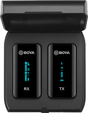 BOYA Wireless Microphone, OLED Display, 3.5mm Jack, 2.4GHz, 100m Range, Black, BY-XM6 K1