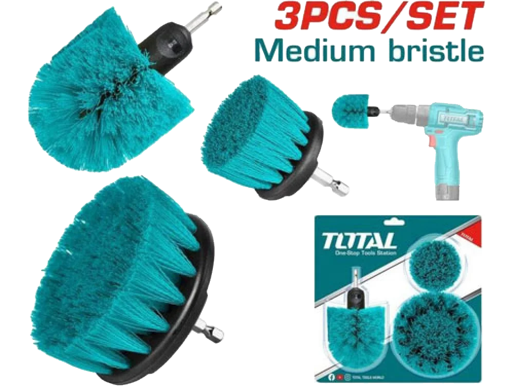 Total Tools Polishing Brush Set, 3 Pieces, Medium, TACM-3001