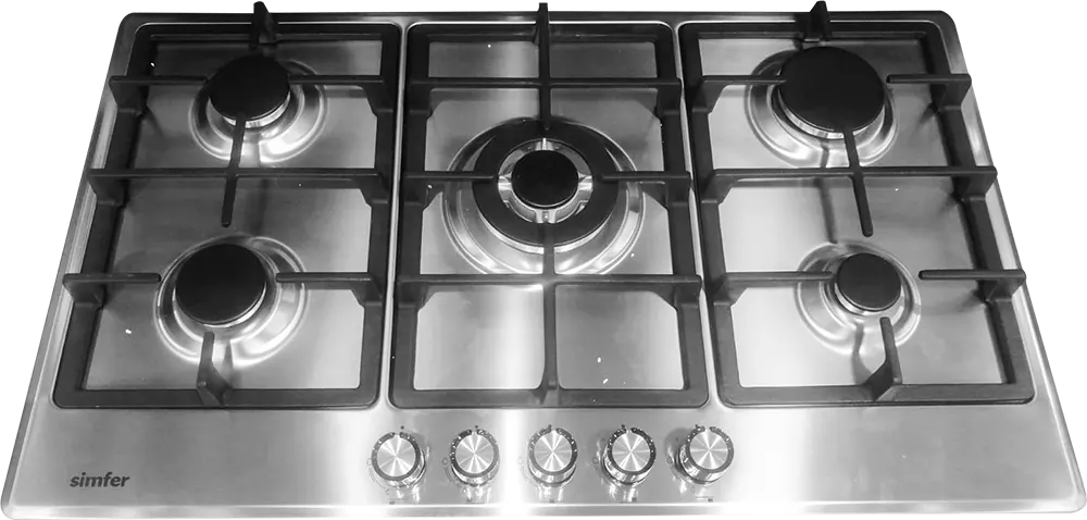 Simfer Built-In Hob, 90 cm, 5 Burners, Full Safety, Stainless Steel, Silver, Model MOA0-9500 VGWIM