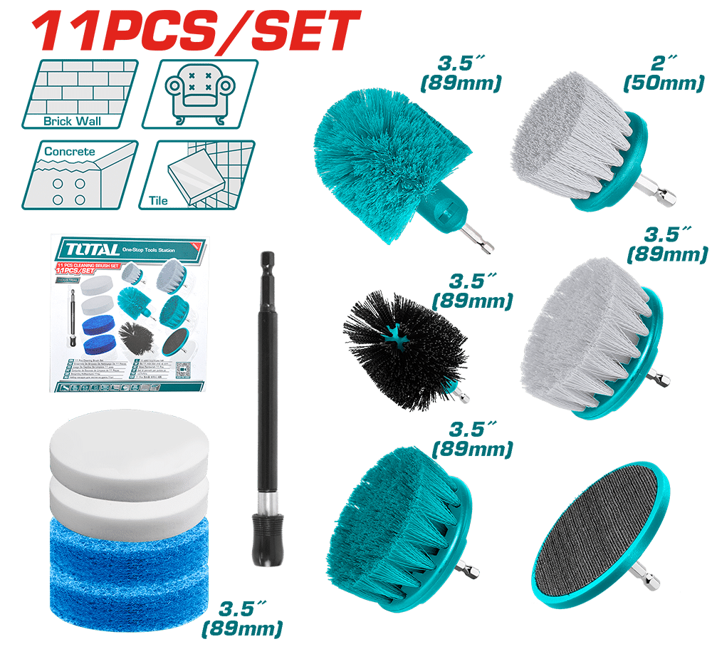 Total Tools Polishing Brush Set, 11 Pieces, TACB-1101