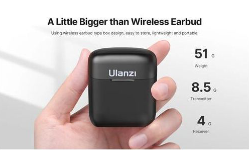Ulanzi Wireless Microphone, Type-C, for Smartphones, Noise Reduction, J11