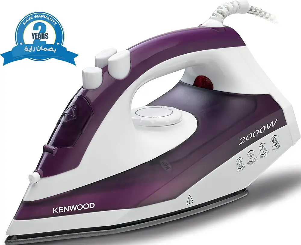 مكواة ملابس بخار كينوود ،2000 وات،قاعدة تيفلون، بنفسجي،STP40.000WP ، (بضمان راية)