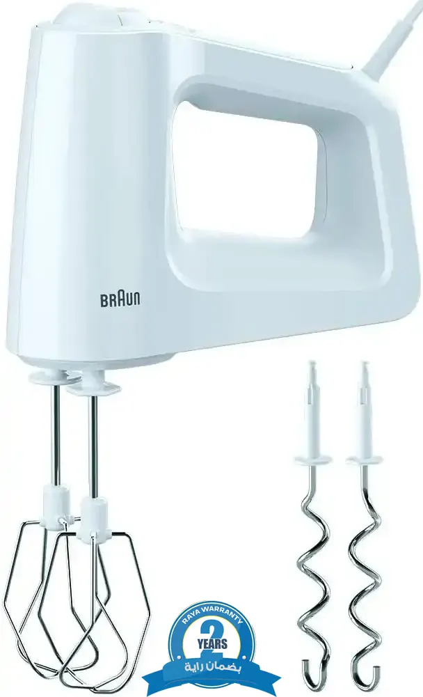 Braun  egg beater, 450 watt, 5 speeds, white, HM3000 ( with Raya warranty )