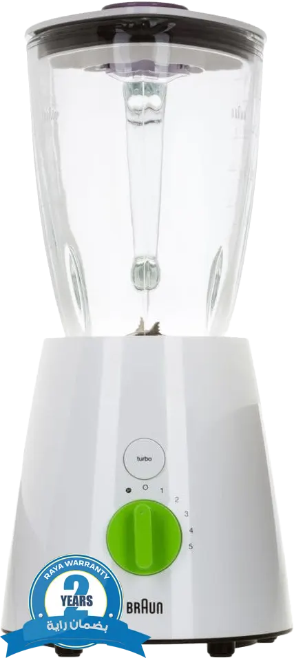 Braun electric blender, 800 Watt, 1.75 litres, white, JB3060WH (with Raya warranty)
