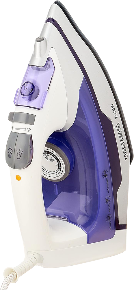 Media Tech Steam Iron , 2200 W , 250 ml , Ceramic Soleplate , White x Purple , MT-C2331