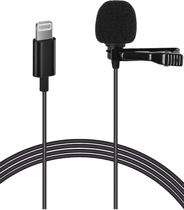 Comica Lavalier Wired Microphone, Lightning Connector, 6m Length, Black, V01SP MI