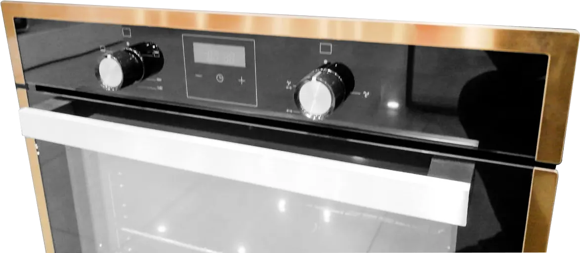 Simfer Built-in Gas Oven, 60 cm, 76 Liter, Gas Grill, Digital Display, 2 Fans, Grill, Full Safety, Black*Copper, B6302 CGACU