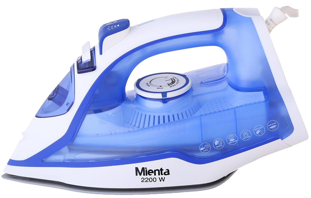 مكواة ملابس بخار ميانتا ، 2200 وات ، 250 ملي ، قاعدة سيراميك ، أزرق ، SI181438A