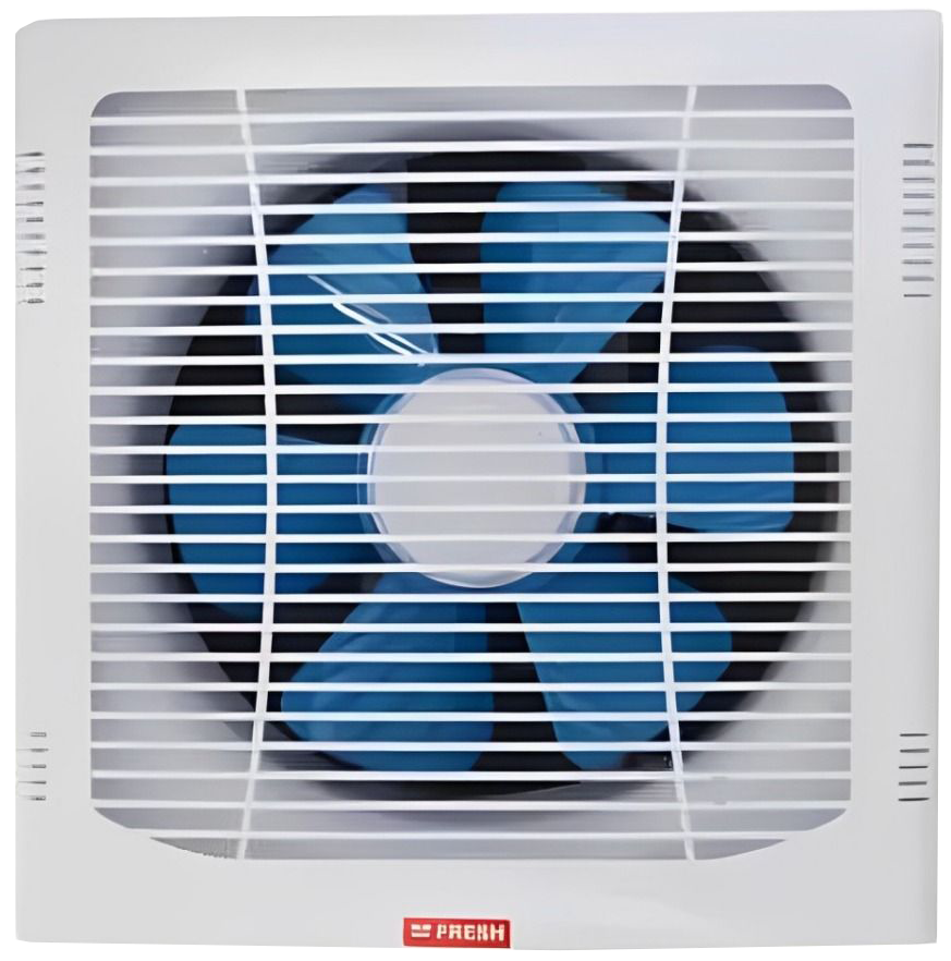 Fresh Kitchen Wall Hood , Frame 30*30cm, inner fan diameter 25cm , One Direction , Grille Front , White & Blue