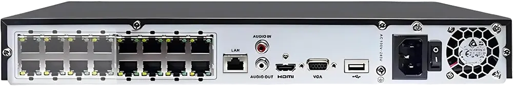 مسجل فيديو شبكي هيكفيجن ، 16 قنوات، منفذين USB، منفذين SATA، أسود، DS-7616NI-Q2-16P