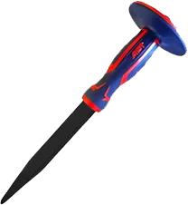 APT Cold Pointed Chisel, Rubber Handle, Size 18mm*350mm, Red*Blue, AH20118350(With Anasia Warranty)