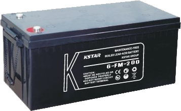 KStar Battery, 200Ah, 12V, for UPS, Black, 6-FM-200