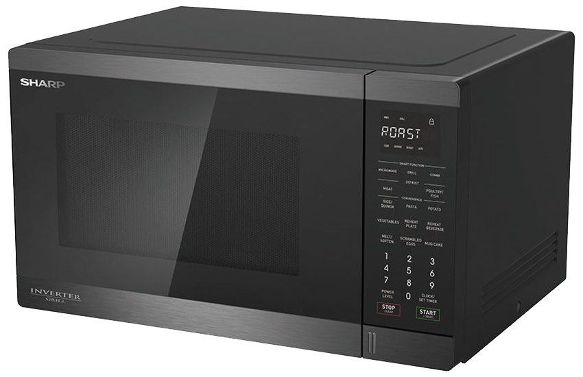 ميكروويف شارب ، 34 لتر ، 1100 وات ، شاشة ديجيتال ، بشواية ، أسود ، ( ضمان العربي ) ، R-340GRI-BS2