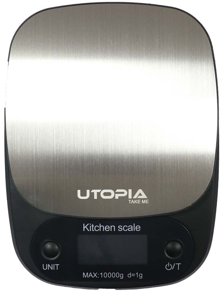 Utopia Kitchen Scale, Digital Display, 10 kg, Stainless Steel, KC-72-2460