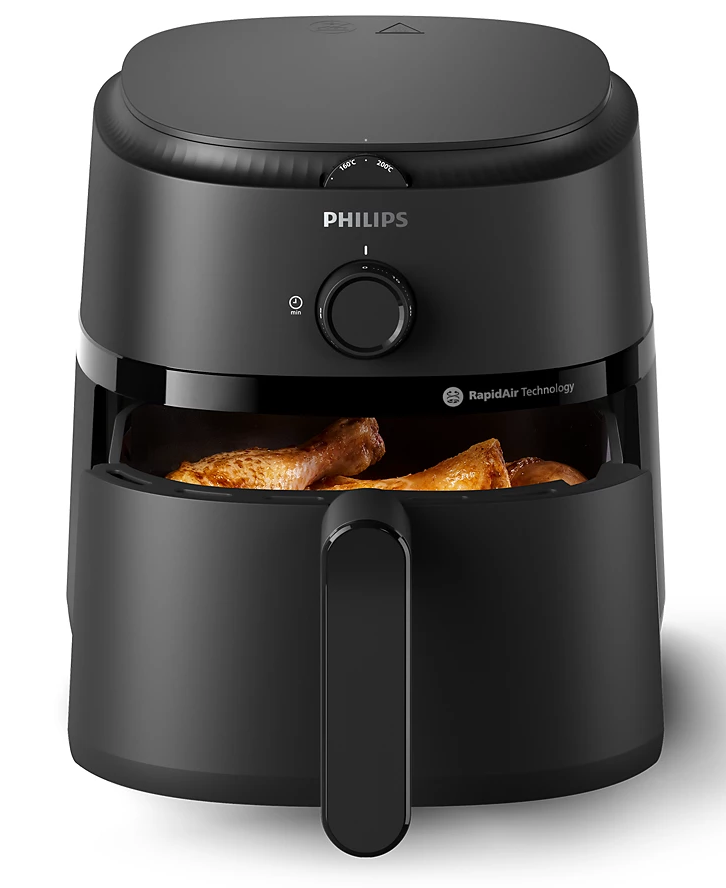 Philips Air Fryer, 1300 Watt, 4.2 Liter, Black, NA120-00, (With Raya Warranty)