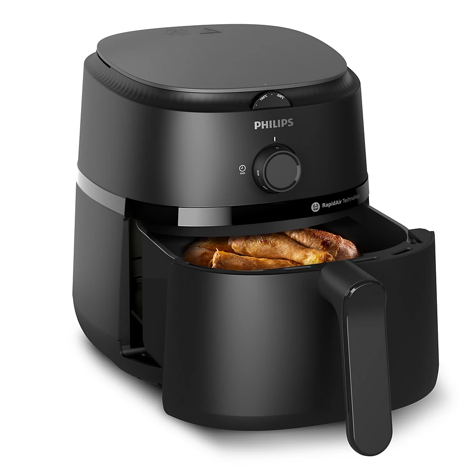 Philips Air Fryer, 1300 Watt, 4.2 Liter, Black, NA120-00, (With Raya Warranty)