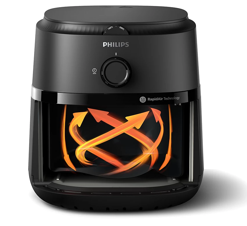 Philips Air Fryer, 1300 Watt, 4.2 Liter, Black, NA120-00, (With Raya Warranty)