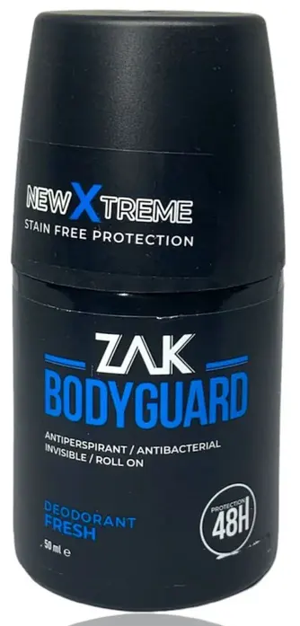 Zak Bodyguard Roll On Deodorant Fresh, 50ml