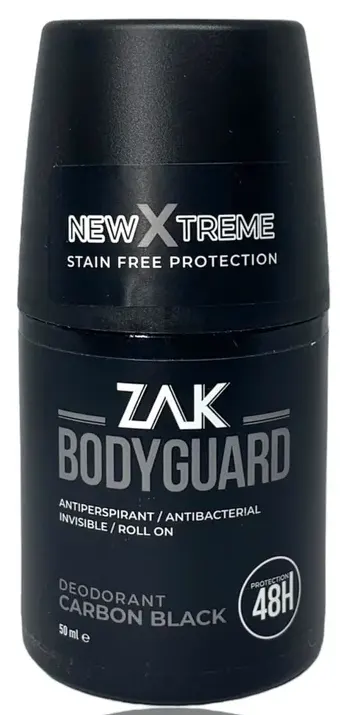 Zak Bodyguard Roll On Deodorant Carbon Black, 50ml