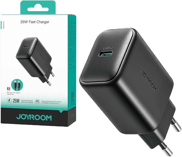 شاحن سريع من جوي روم ، 25 وات ، منفذ Type-C ، أسود ، JR-TCF23EU