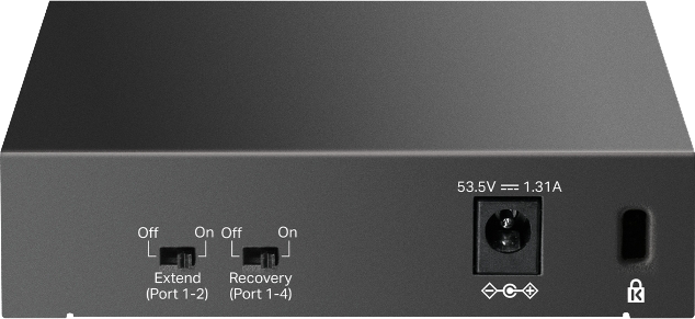 TP-Link 5-Port Gigabit Switch with 4 PoE+ Ports, Black, LS105GP