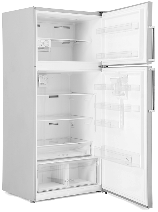 White Point No Frost Refrigerator, Digital Display , Dispenser , Stainless Steel , Silver , WPR643DWDVX