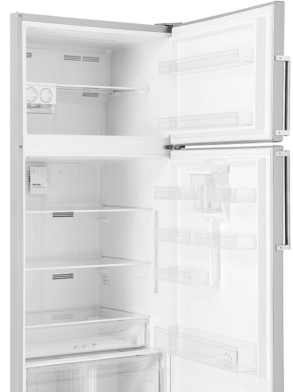 White Point No Frost Refrigerator, Digital Display , Dispenser , Stainless Steel , Silver , WPR643DWDVX